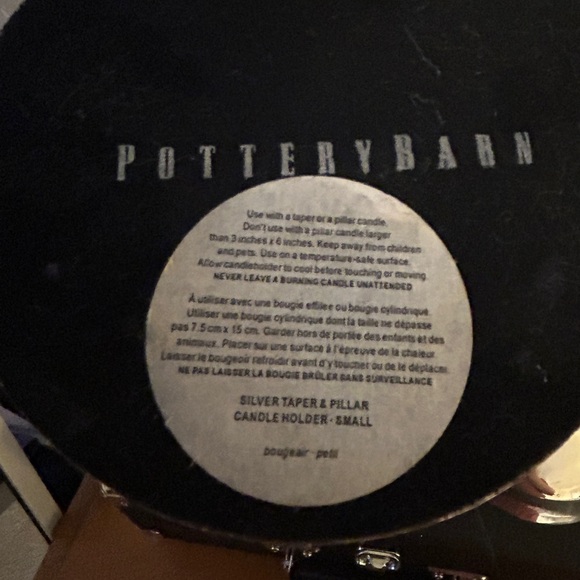 Set of Pottery Barn candle holders. Fits tapers and Pilar candles. 12 in. Tall - Picture 2 of 4